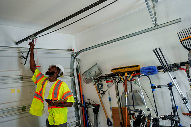 Professional Garage Door Panel Replacement technician working in Adams County County, ID